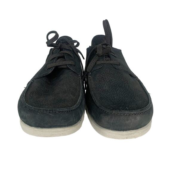 Clarks Collection ShacreLite Low Black Nubuck Shoes Men's 9 Tie Extra Comfort - Picture 2 of 11